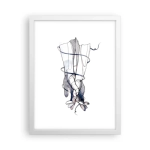 Póster en marco blanco - Un estudio sobre el contacto - 30x40 cm