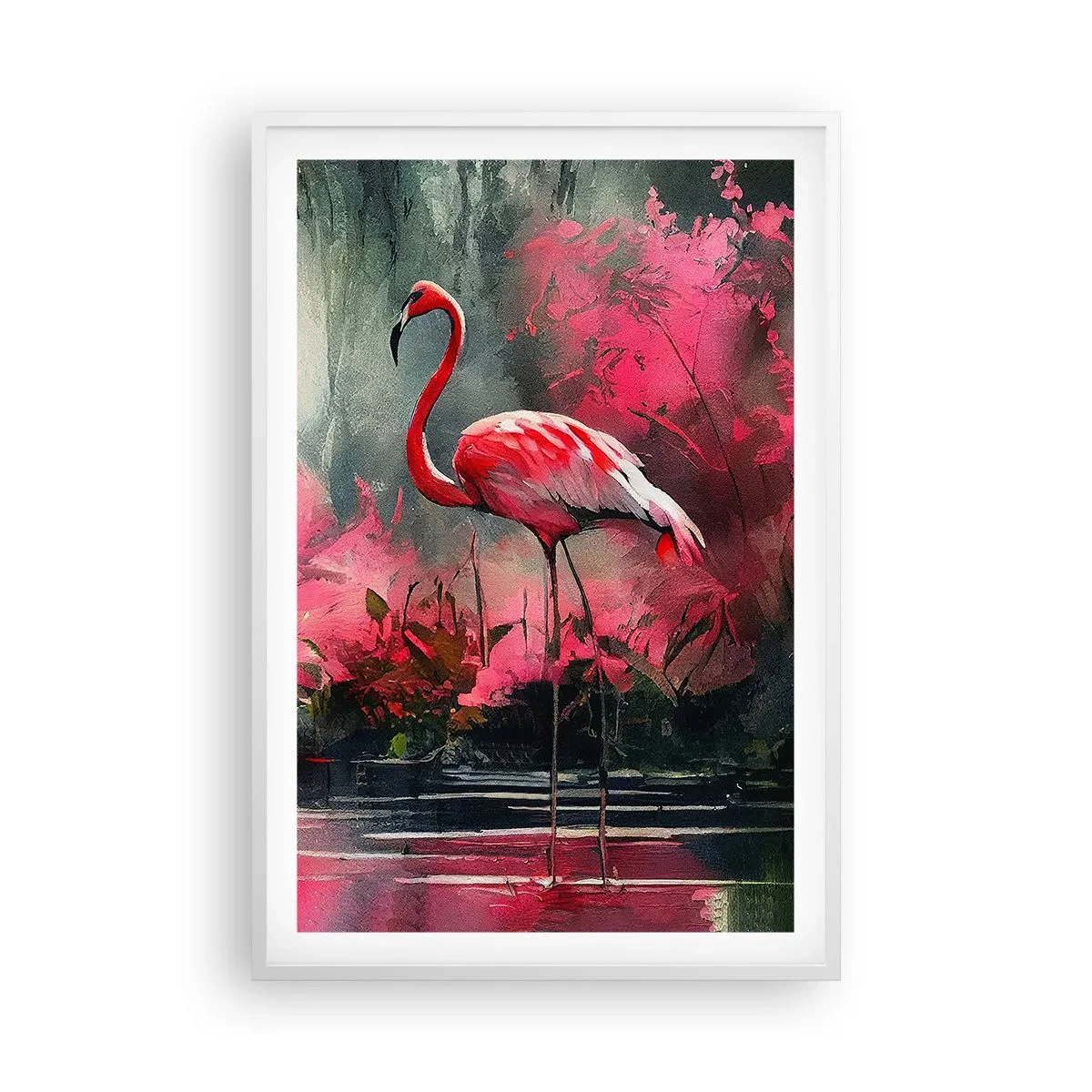 Póster en marco blanco - Una lección de encanto natural - 61x91 cm