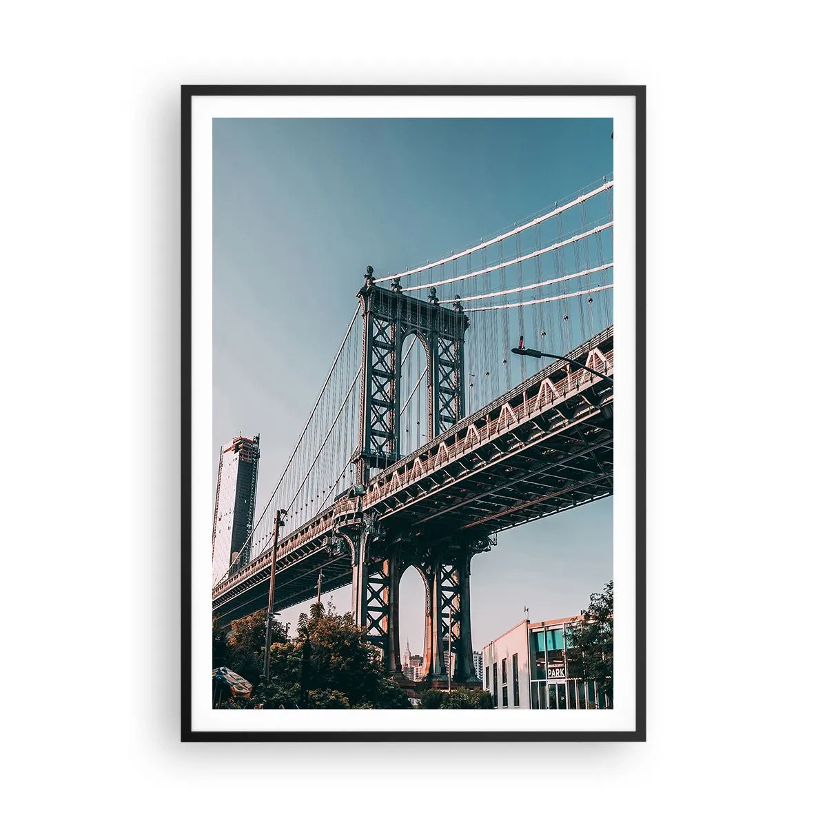 Póster en marco negro - Sobre el fluir de la ciudad - 70x100 cm