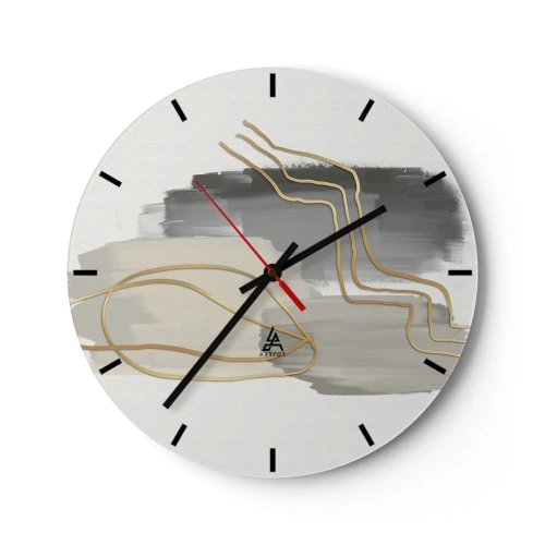 Reloj de pared - Reloj de vidrio - Persistencia y movimiento - 40x40 cm