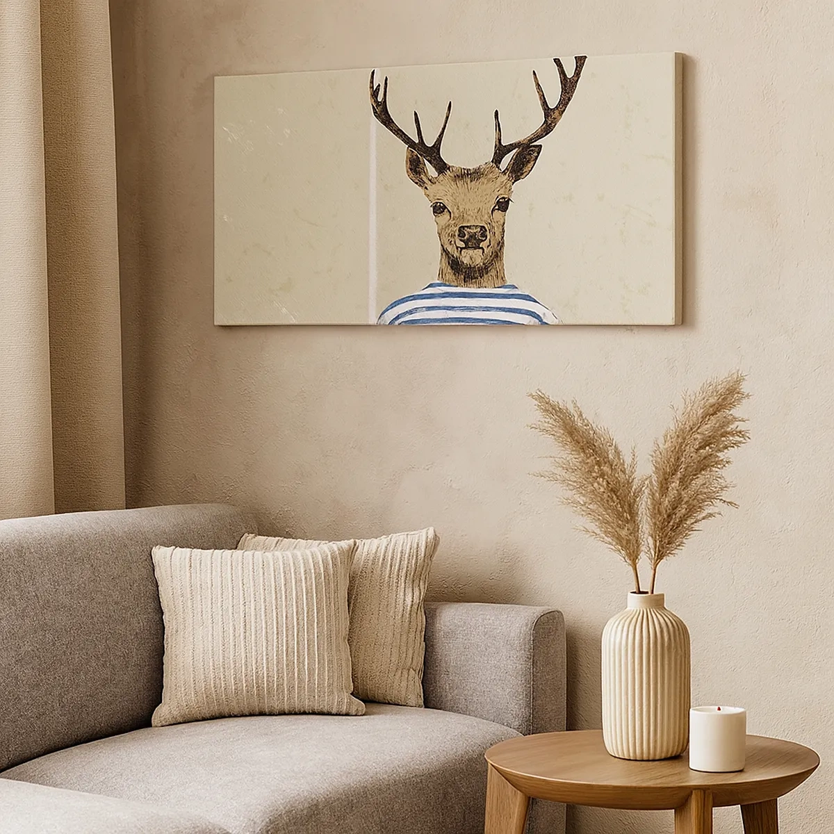 Cuadro sobre lienzo - Impresión de Imagen - Porque me gustan las camisas de rayas - 30x30 cm