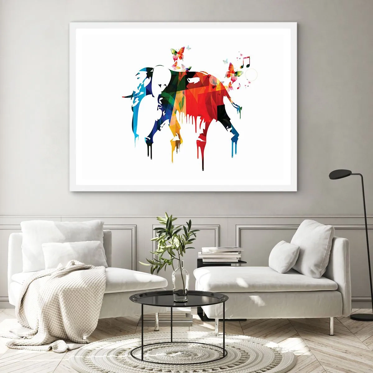 Póster en marco blanco - Todo el mundo puede bailar - 70x50 cm