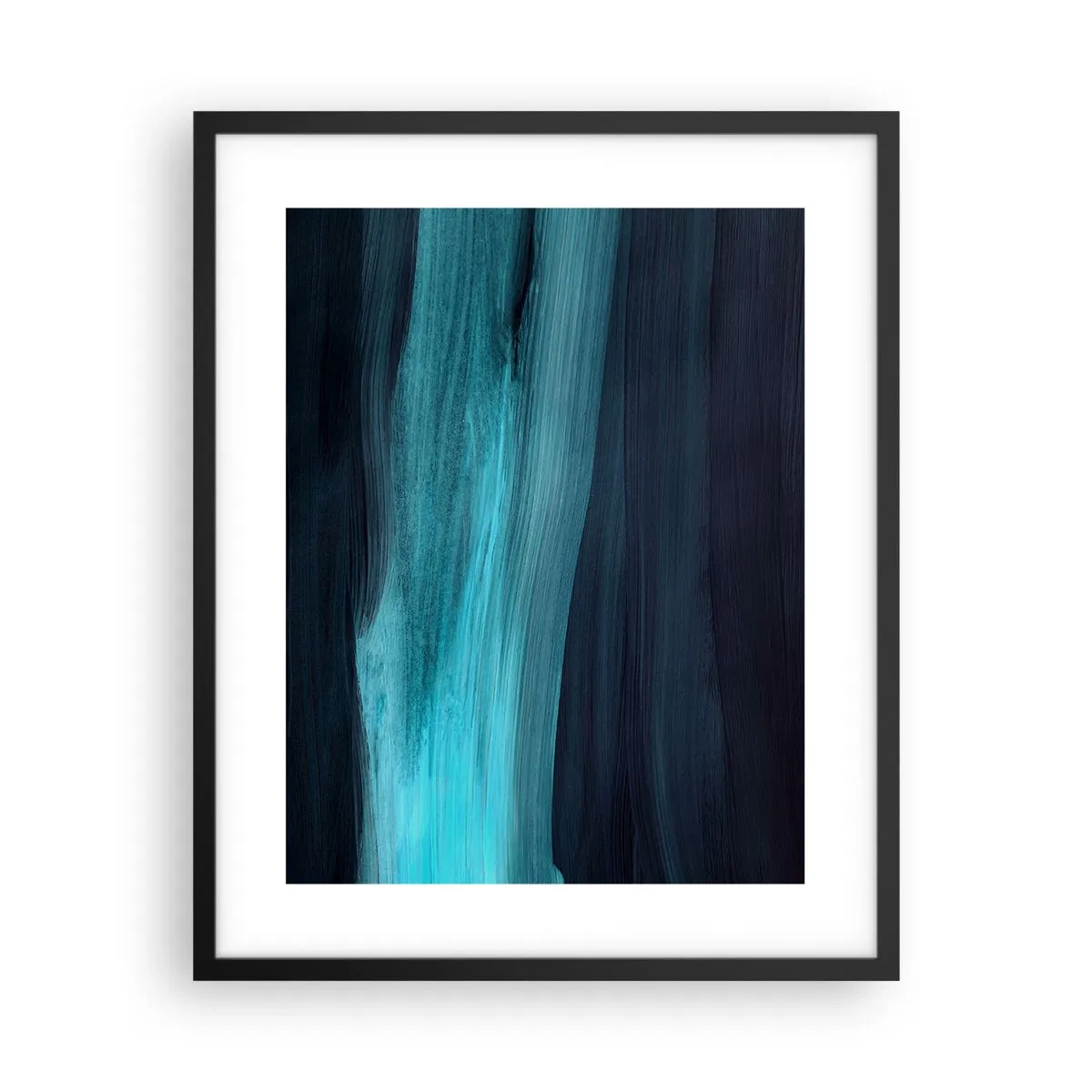 Póster en marco negro - Nadar con la corriente - 40x50 cm