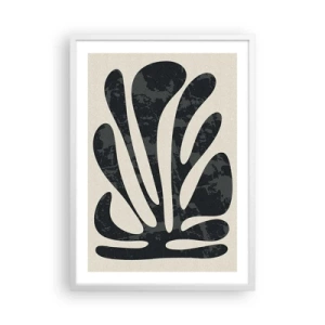 Póster en marco blanco - Abstracción con varios extremos - 50x70 cm