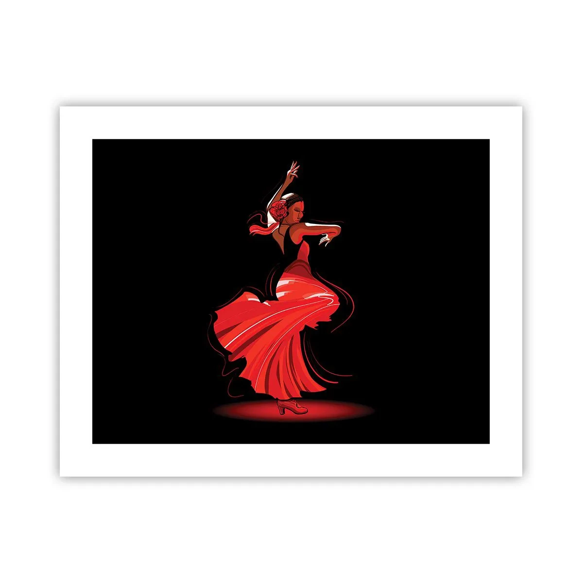 Póster - El espíritu ardiente del flamenco - 50x40 cm