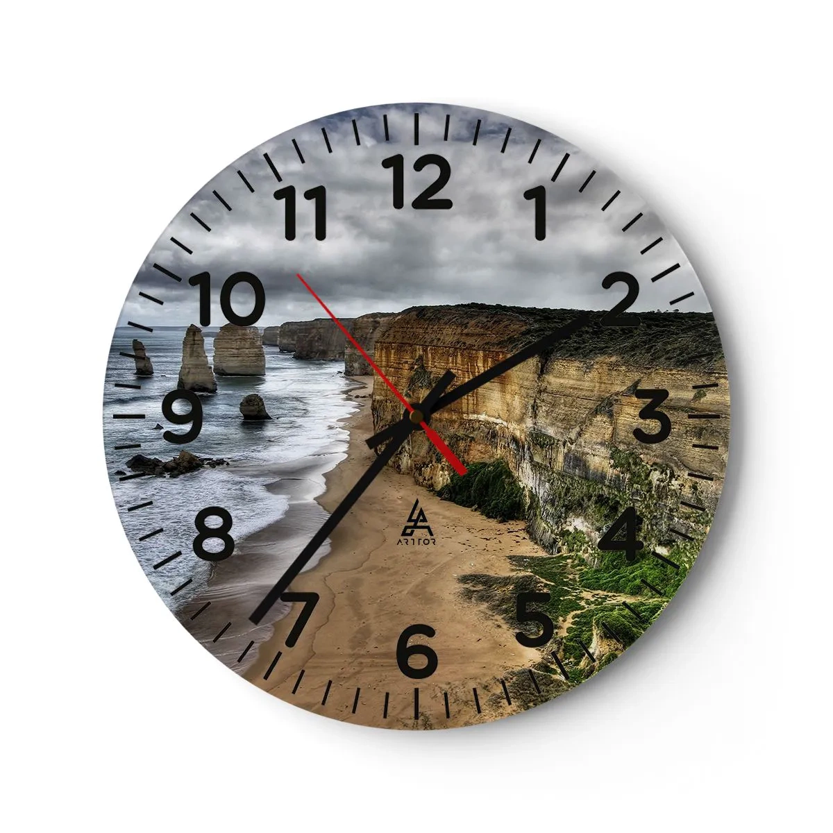 Reloj de pared - Reloj de vidrio - Belleza en bruto - 40x40 cm