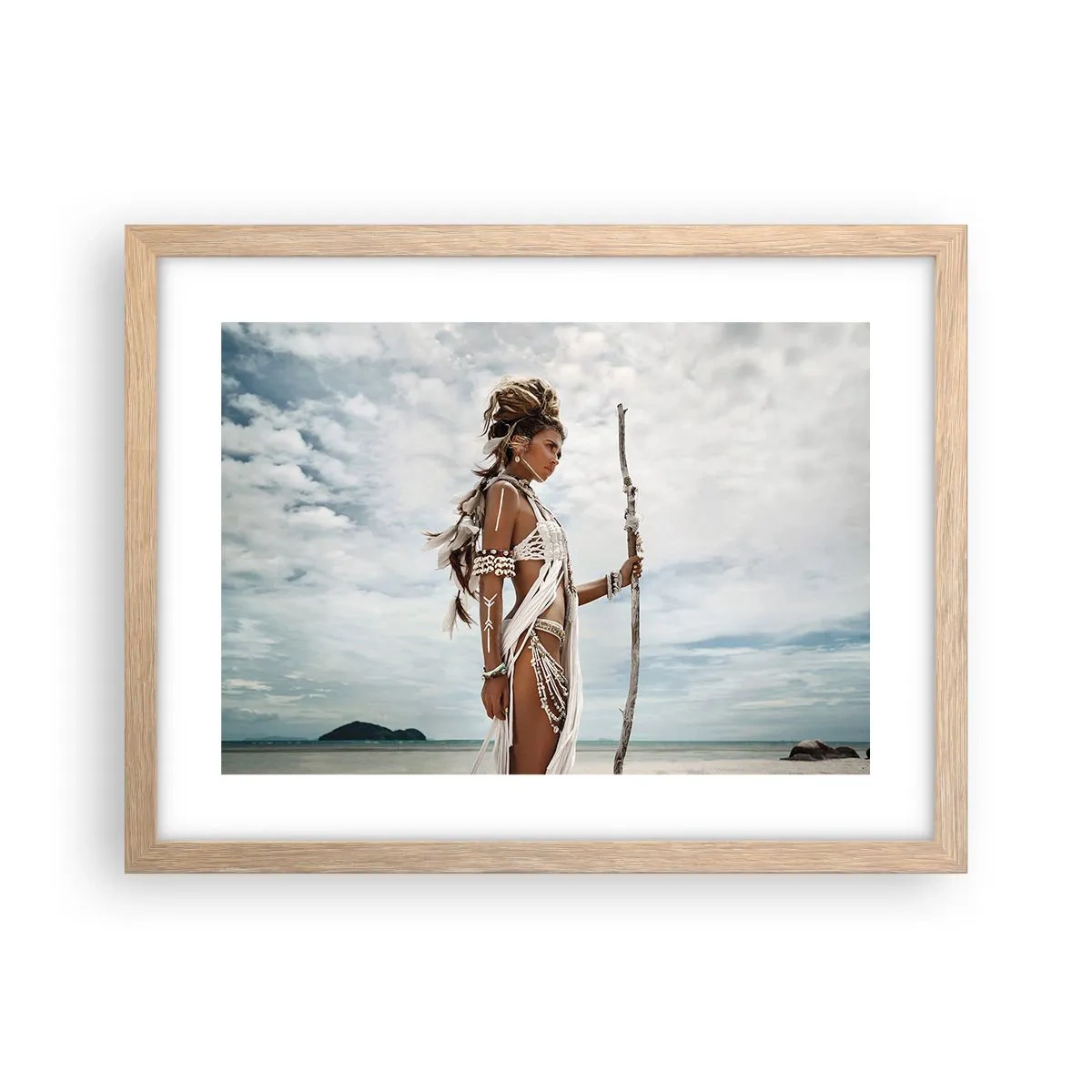 Póster en marco roble claro - Reina de los trópicos - 40x30 cm