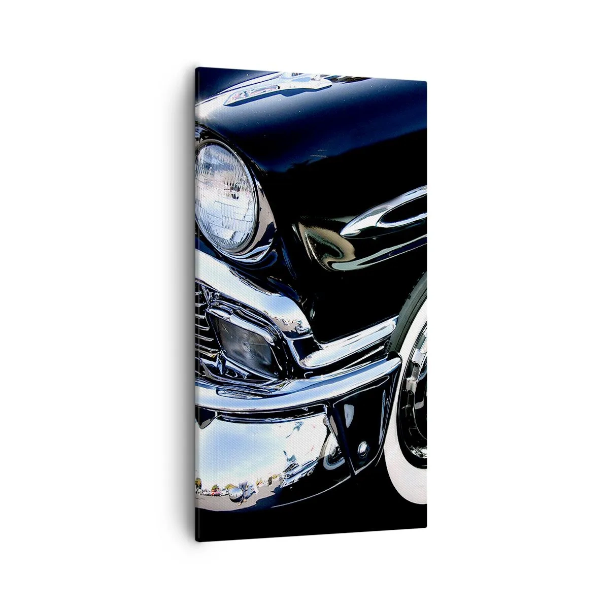 Cuadro sobre lienzo - Impresión de Imagen - Clásicos en plata, negro y blanco - 55x100 cm