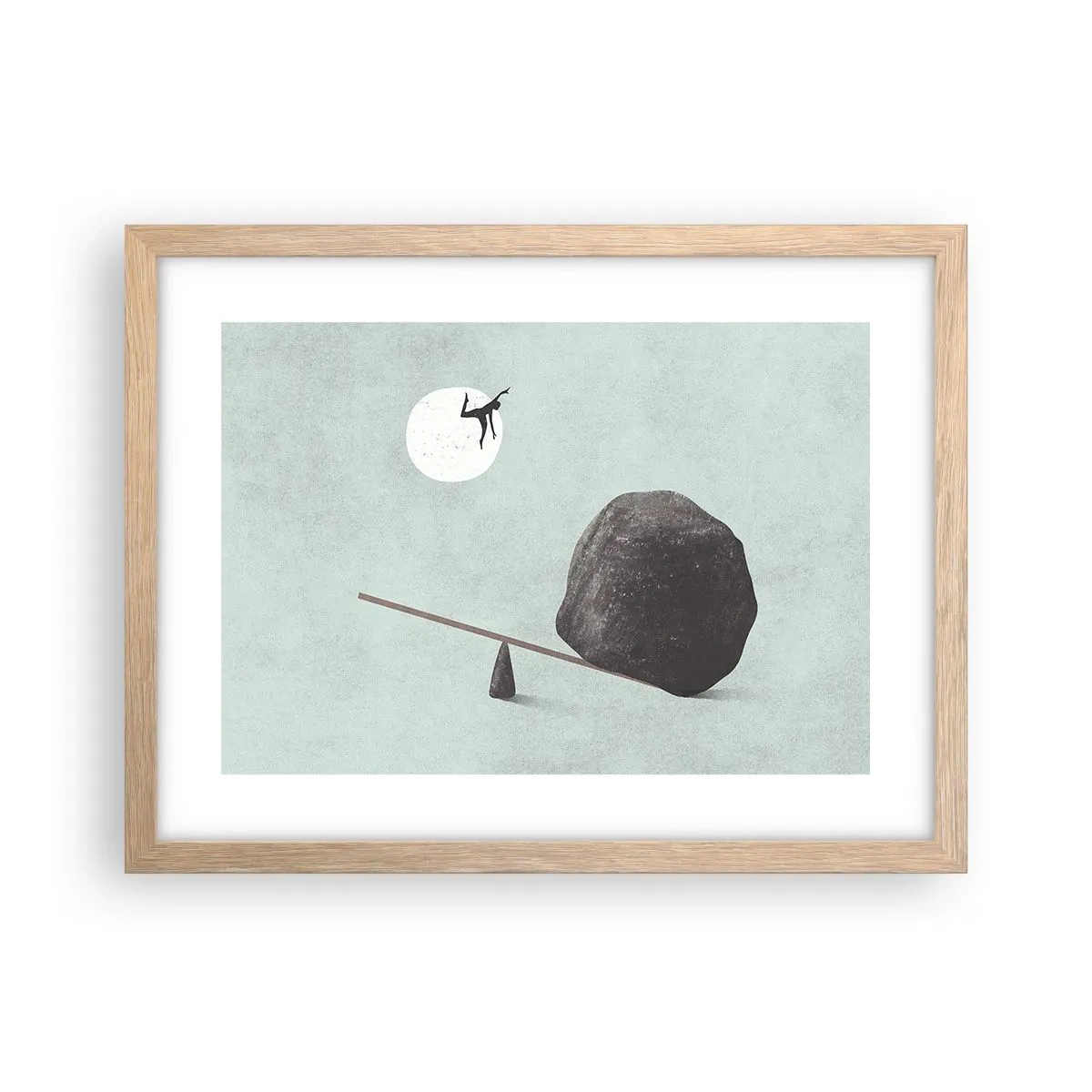 Póster en marco roble claro - Un sueño hecho realidad - 40x30 cm