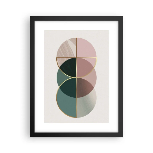 Póster en marco negro - Círculo tras círculo... - 30x40 cm