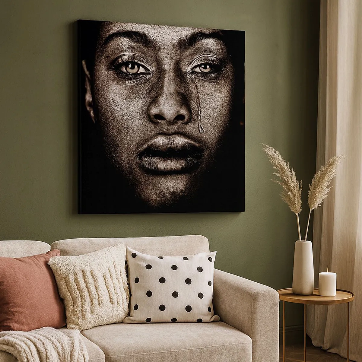 Cuadro sobre lienzo - Impresión de Imagen - Una lágrima - 30x30 cm