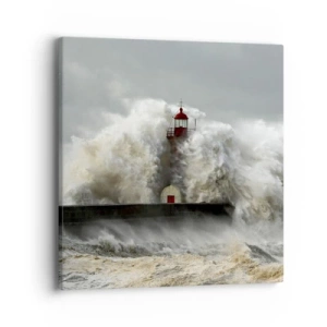 Cuadro sobre lienzo - Impresión de Imagen - La furia del océano - 40x40 cm