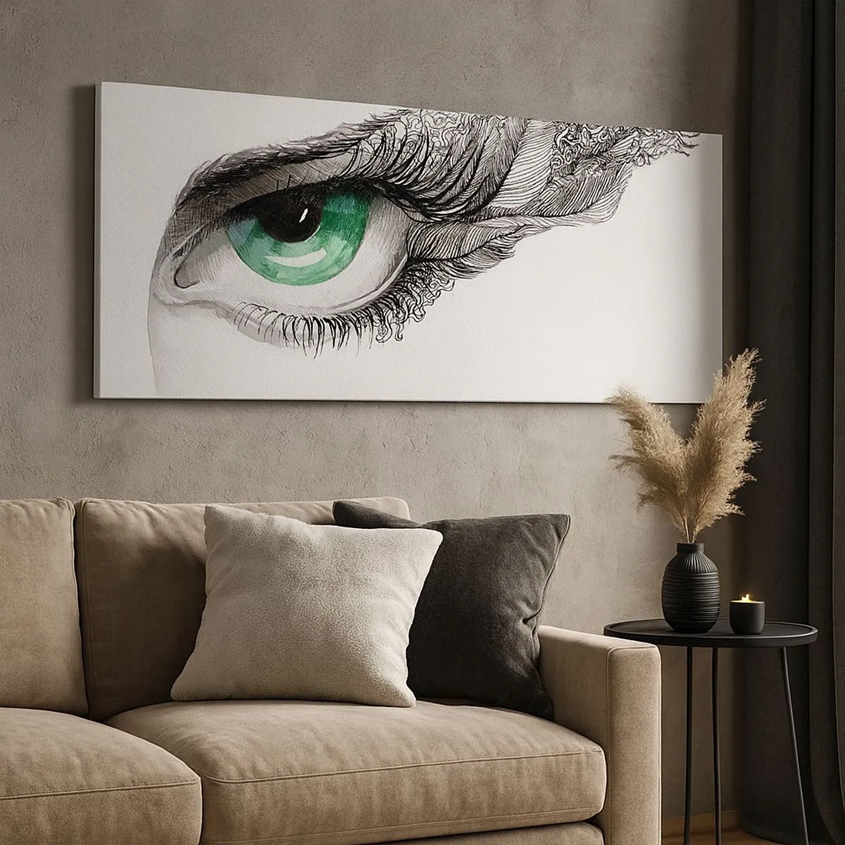 Cuadro sobre lienzo - Impresión de Imagen - Hermosa y lista para atacar - 100x40 cm