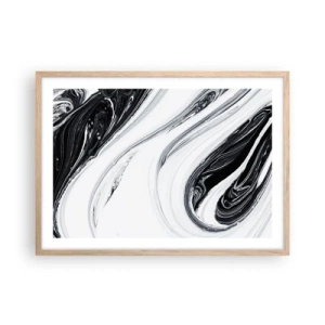 Póster en marco roble claro - Combinando opuestos - 70x50 cm