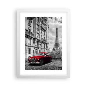 Póster en marco blanco - Un depredador en la ciudad - 30x40 cm