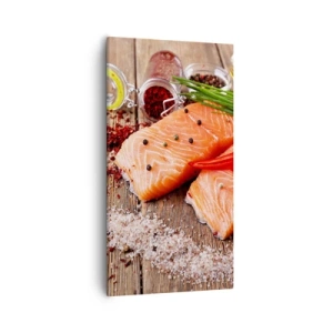 Cuadro sobre lienzo - Impresión de Imagen - Una aventura noruega en la cocina - 55x100 cm