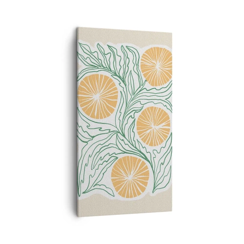 Cuadro sobre lienzo - Impresión de Imagen - Étnico con un toque de abstracción - 45x80 cm