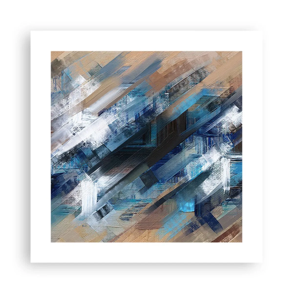 Póster - En una inclinación azul - 40x40 cm
