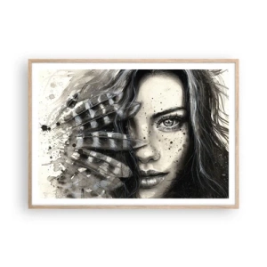 Póster en marco roble claro - Belleza salvaje - 100x70 cm