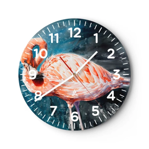 Reloj de pared - Reloj de vidrio - Decorativo por naturaleza - 30x30 cm
