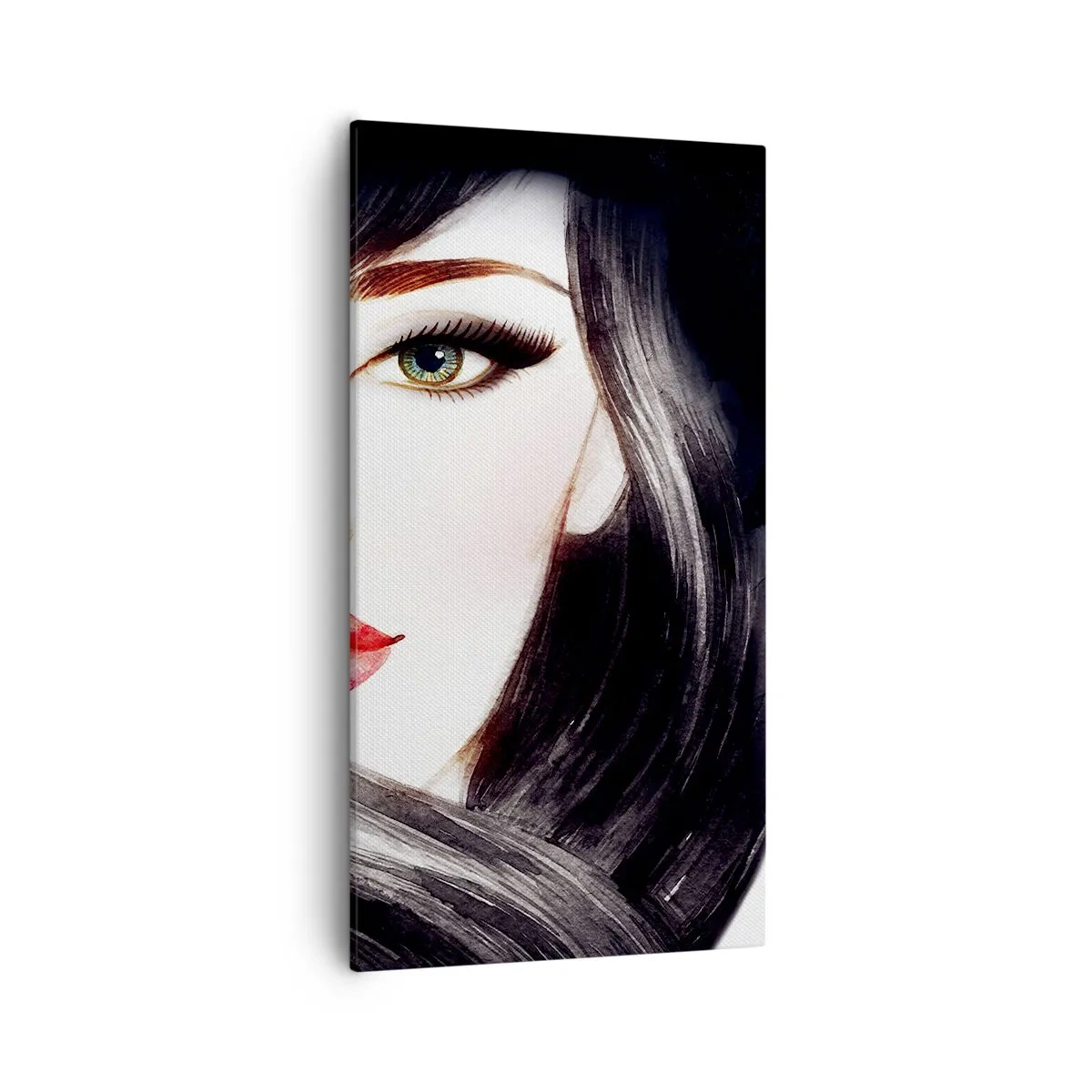 Cuadro sobre lienzo - Impresión de Imagen - Mirada de zafiro - 55x100 cm