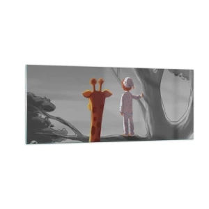 Cuadro sobre vidrio - Impresiones sobre Vidrio - ¿Está sucediendo de verdad? - 100x40 cm