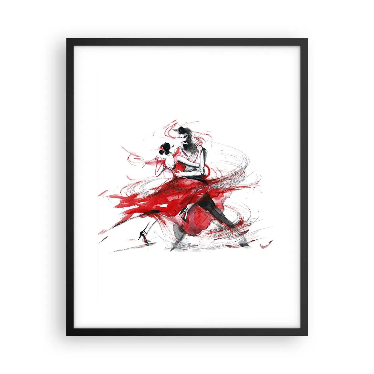 Póster en marco negro - El tango: el ritmo de la pasión - 40x50 cm