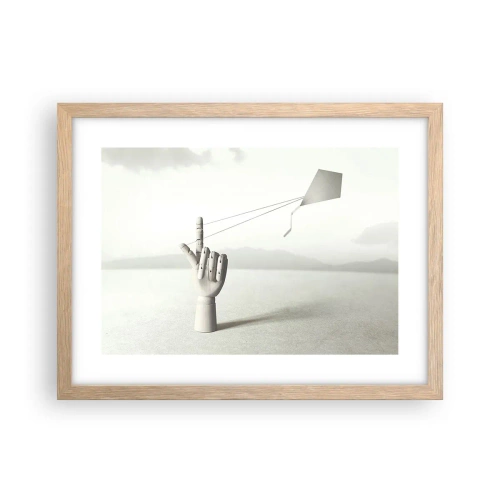 Póster en marco roble claro - Una prueba de fuerza - 40x30 cm