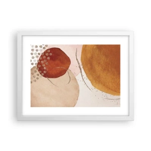 Póster en marco blanco - Movimiento abstracto - 40x30 cm