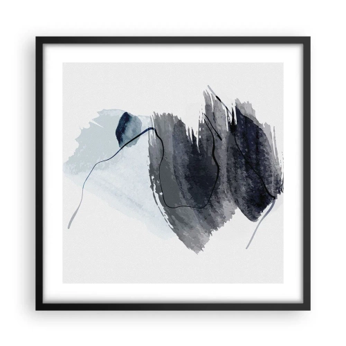 Póster en marco negro - Intensidad y movimiento - 50x50 cm
