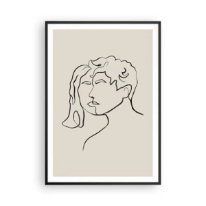 Póster en marco negro - Y se convirtieron en uno - 70x100 cm