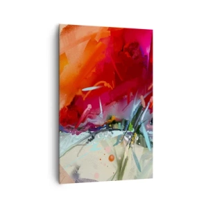 Cuadro sobre lienzo - Impresión de Imagen - Paisaje abstracto en colores intensos - 80x120cm - Una explosión de luces y colores - Decoración de pared moderna para salón y dormitorio ARTTOR