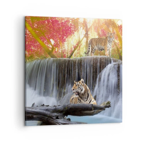 Cuadro sobre lienzo - Impresión de Imagen - Paisaje surrealista    - 50x50 cm