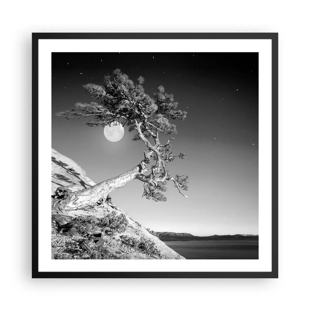 Póster en marco negro - Un guerrero victorioso - 60x60 cm