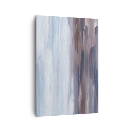 Cuadro sobre lienzo - Impresión de Imagen - Una abstracción sutil con trazos delicados en tonos pastel. - 70x100cm - Elementos: agua - Decoración de pared moderna para salón y dormitorio ARTTOR