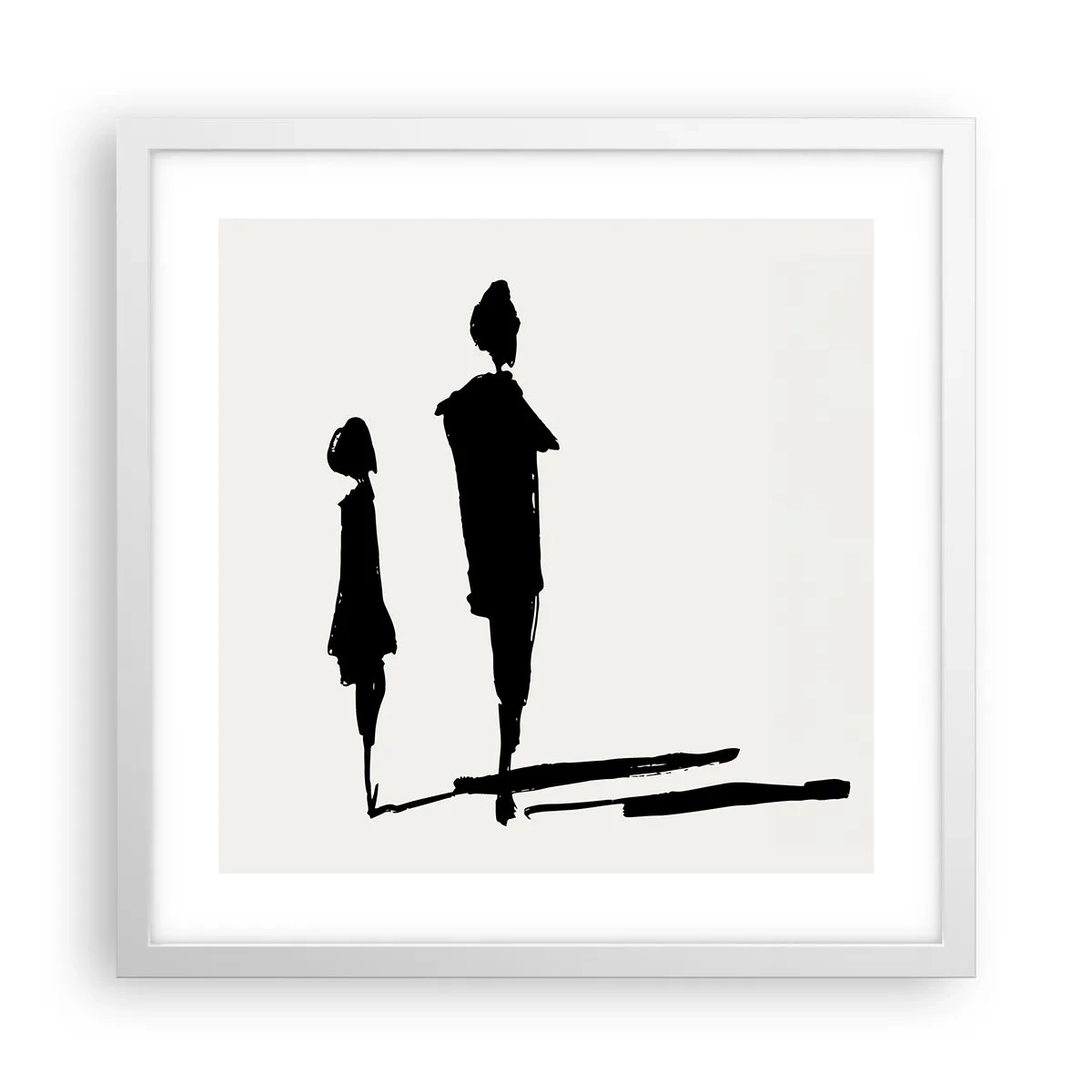 Póster en marco blanco - ¿Seguro que juntos? - 40x40 cm