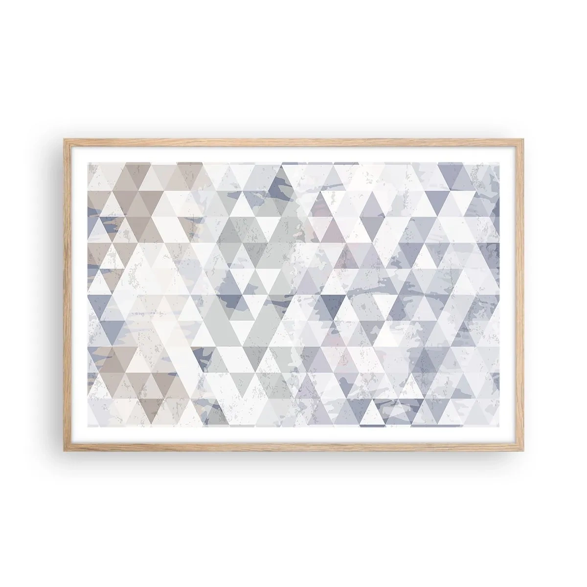 Póster en marco roble claro - A ritmo de triángulo - 91x61 cm