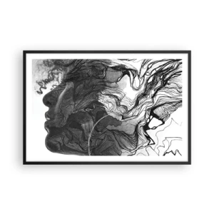 Póster en marco negro - Enredada en sueños - 91x61 cm