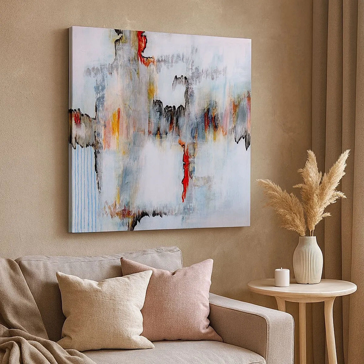 Cuadro sobre lienzo - Impresión de Imagen - Abstracto sobre el agua - 30x30 cm