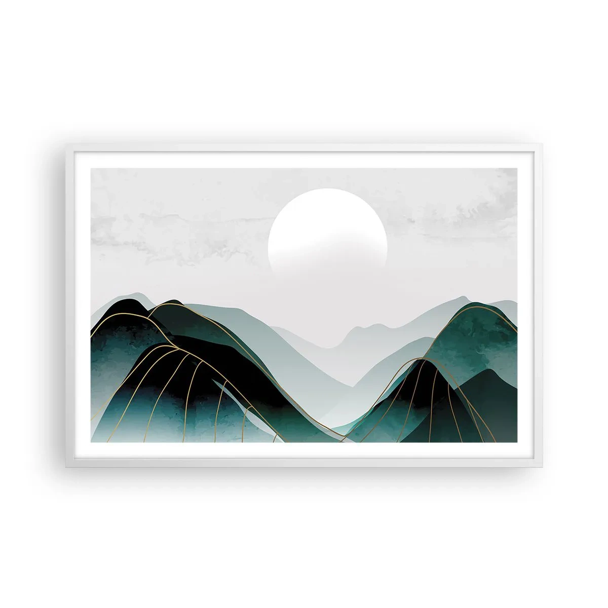 Póster en marco blanco - Con toda la majestuosidad - 91x61 cm