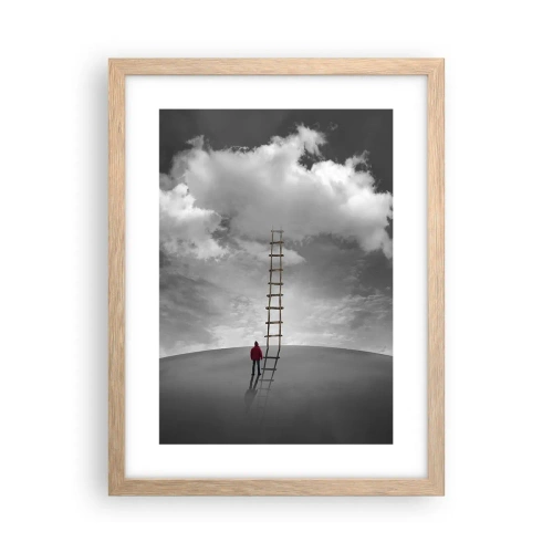 Póster en marco roble claro - Todo es posible - 30x40 cm