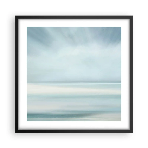 Póster en marco negro - Paz hasta el horizonte - 50x50 cm