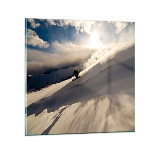 Cuadro sobre vidrio - Impresiones sobre Vidrio - Reto de montaña asumido - 70x70 cm