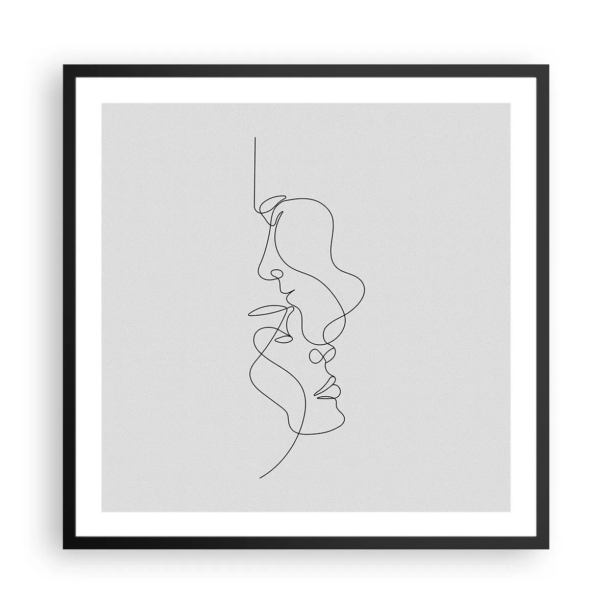 Póster en marco negro - El calor de los deseos lúgubres - 60x60 cm