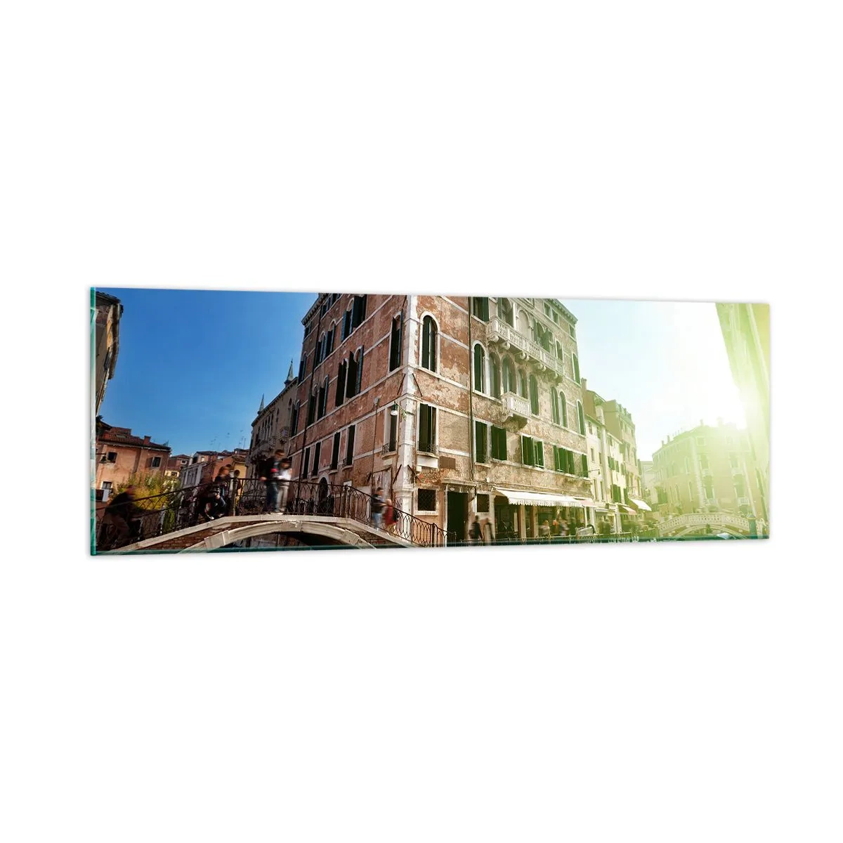 Cuadro sobre vidrio - Impresiones sobre Vidrio - Venecia - Amore Mio - 90x30 cm