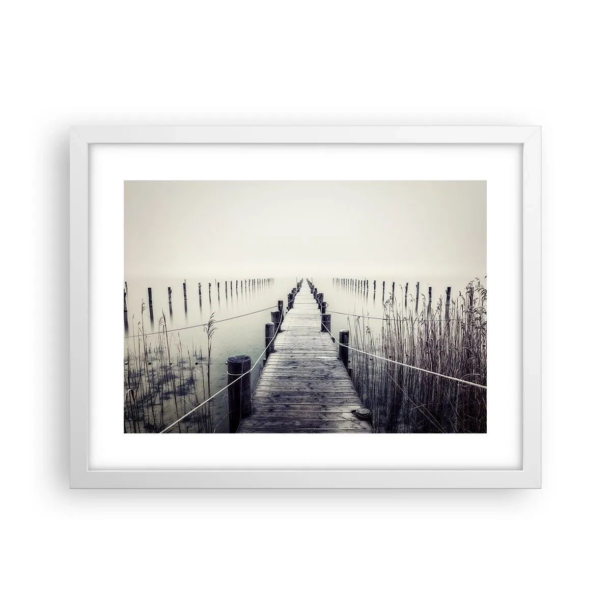 Póster en marco blanco - Sumergirse en la paz - 40x30 cm