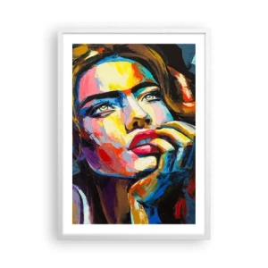 Póster en marco blanco - Sueños - 50x70 cm