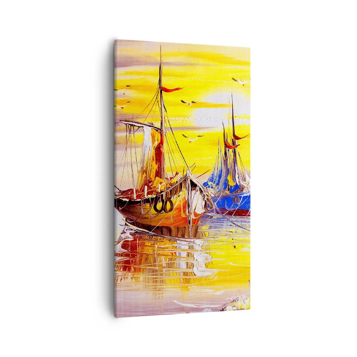 Cuadro sobre lienzo - Impresión de Imagen - Un merecido descanso en el puerto - 55x100 cm