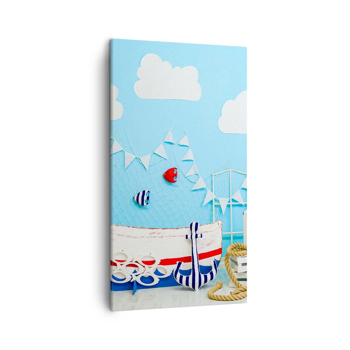 Cuadro sobre lienzo - Impresión de Imagen - El ansia de aventura de un niño - 45x80 cm