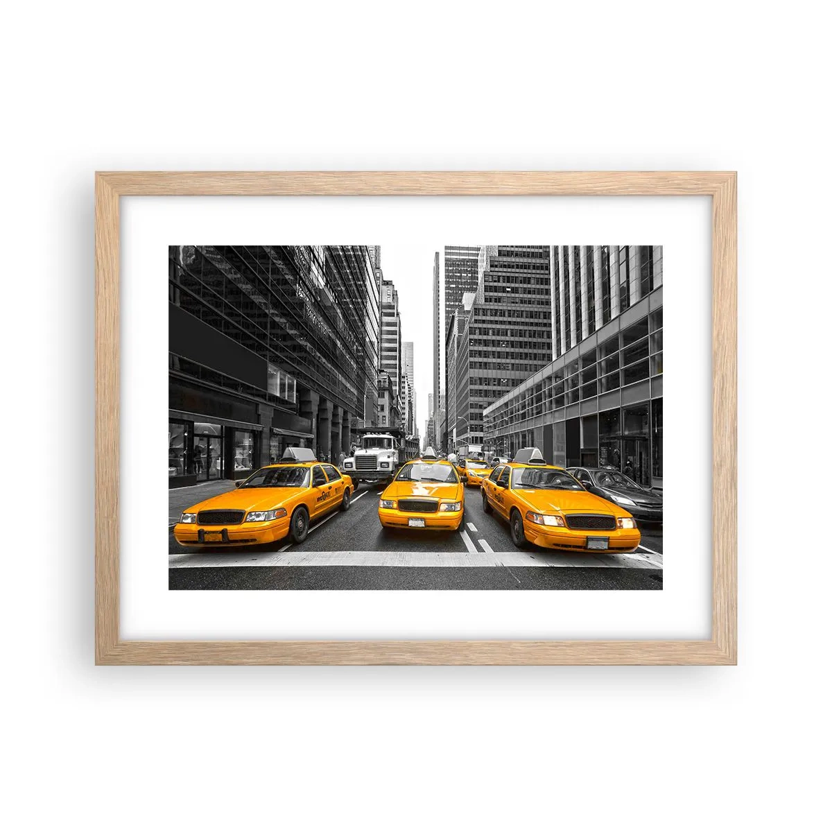 Póster en marco roble claro - Nosotros somos los que damos color a la ciudad - 40x30 cm